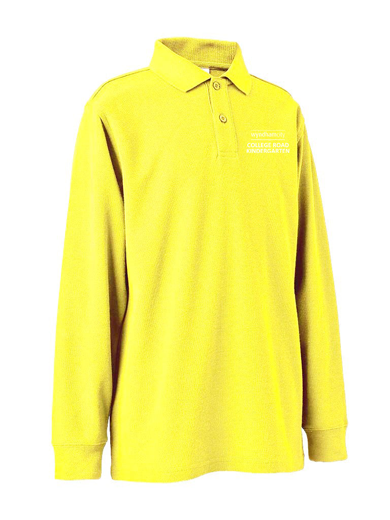 Yellow collared shirt long sleeve Clearance